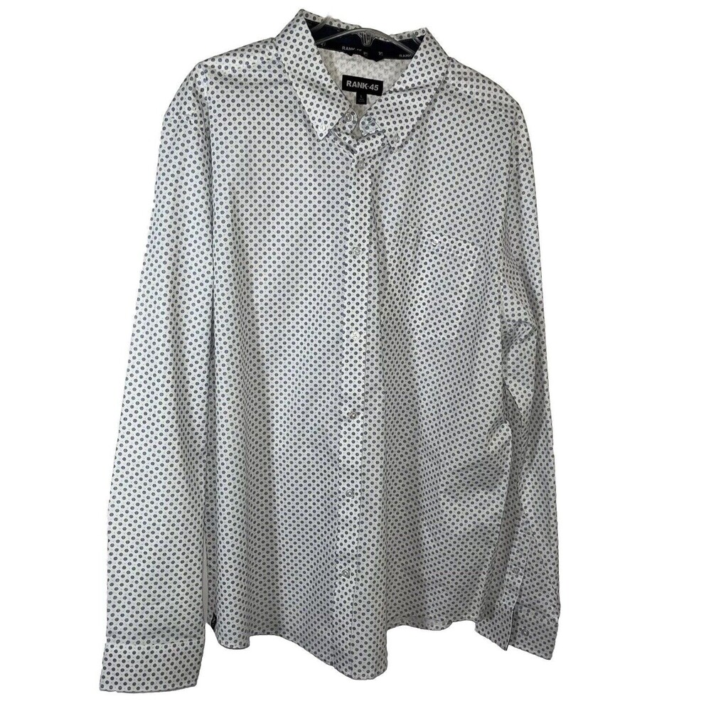 L Rank 45 Western Collared Women Blouse With Pocket Long Sleeve Cotton/Spandex